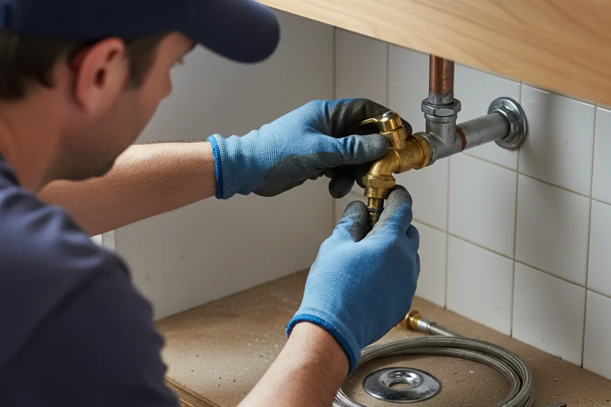 Shutoff valve and fitting work during Faucet and Fixture Repair in Charlestown